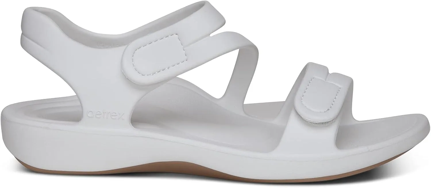 Aetrex Jillian Water-Friendly Sport Sandals for Women - Adjustable Strap Comfort Womens Sport Sandals for Beach Summer