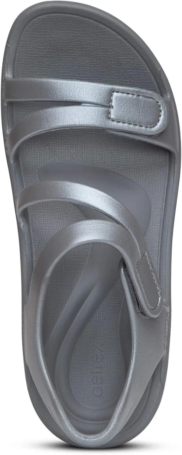 Aetrex Jillian Water-Friendly Sport Sandals for Women - Adjustable Strap Comfort Womens Sport Sandals for Beach Summer