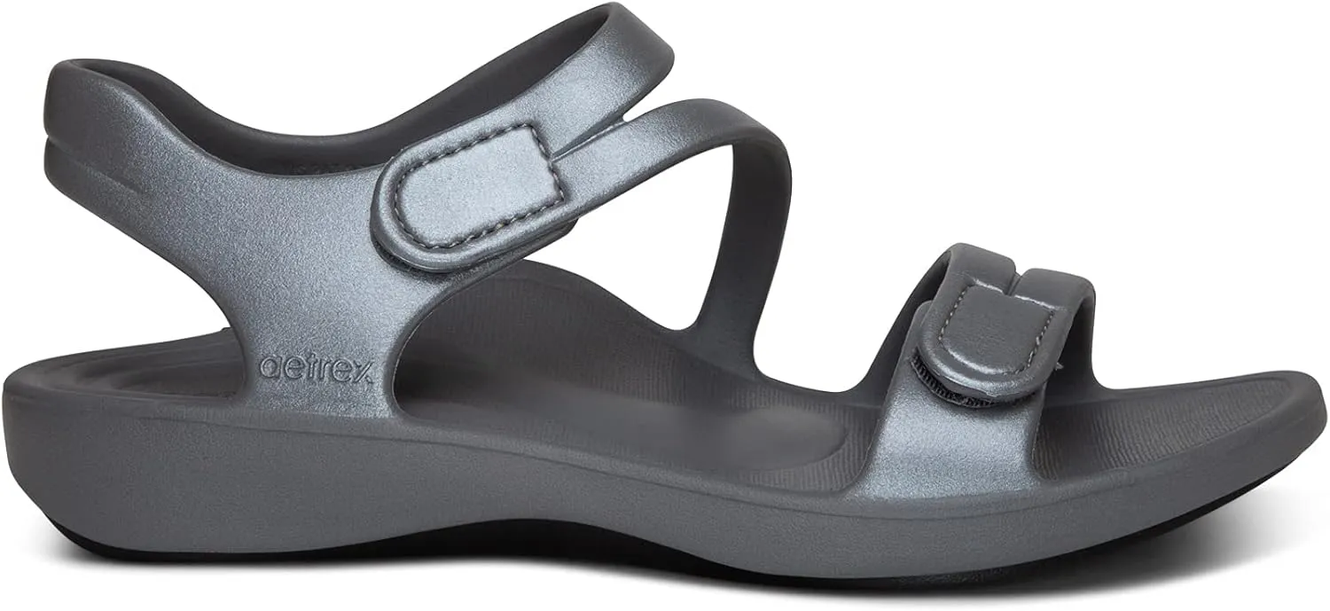 Aetrex Jillian Water-Friendly Sport Sandals for Women - Adjustable Strap Comfort Womens Sport Sandals for Beach Summer