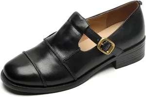 Arqa Women's Comfortable Loafers Almond Toe Vintage Flats Soft Women's Loafers & Slip-ons Fashion Dress Flats for Work Dating Business Casual Shoes