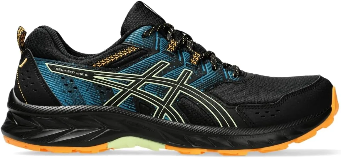 Asics Men's Gel-Venture 9 Running Shoes, 13, Black/Cool Matcha