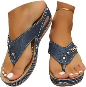 Avylays Orthopedic Sandals for Women,Breathable Mesh Sports Sandals With Non-Slip Sole,Wedge Heel Thick-Soled Sandals