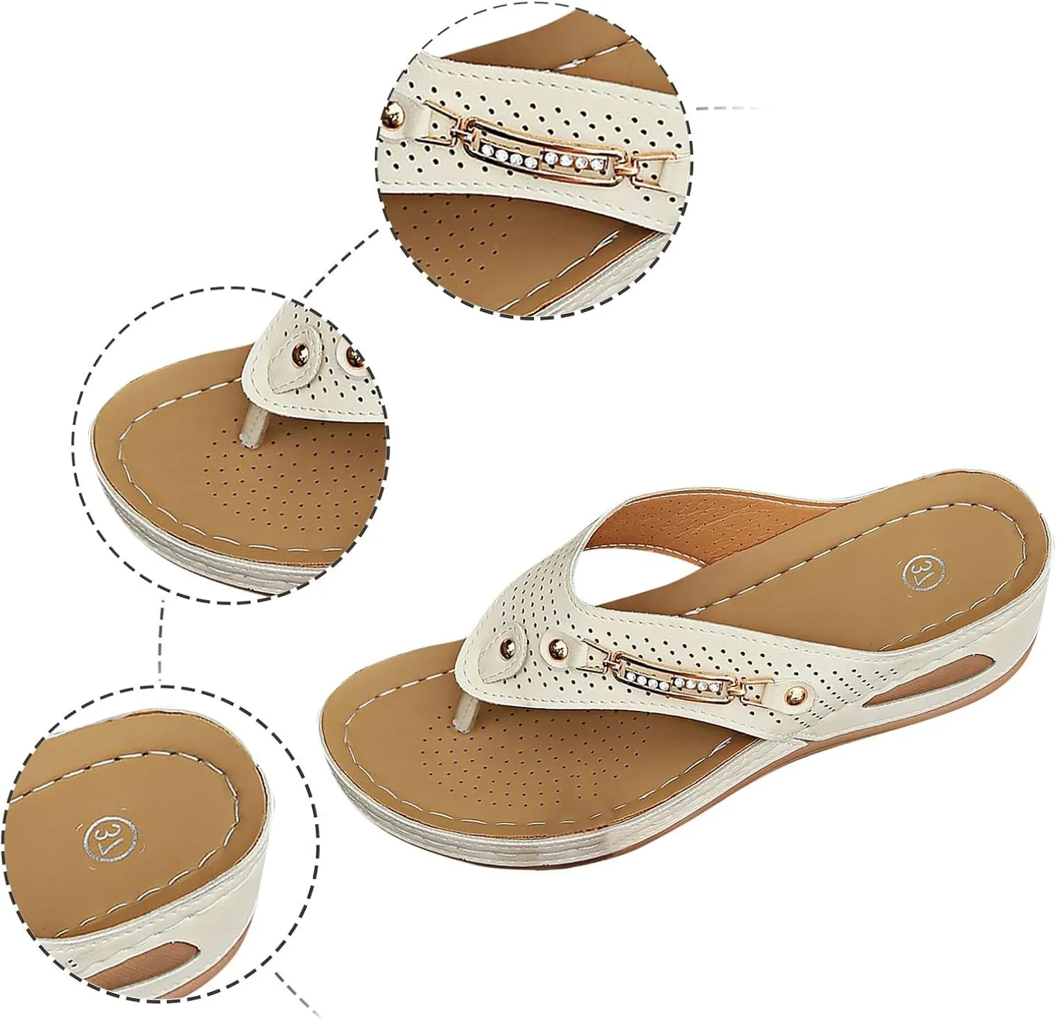 Avylays Orthopedic Sandals for Women,Breathable Mesh Sports Sandals With Non-Slip Sole,Wedge Heel Thick-Soled Sandals