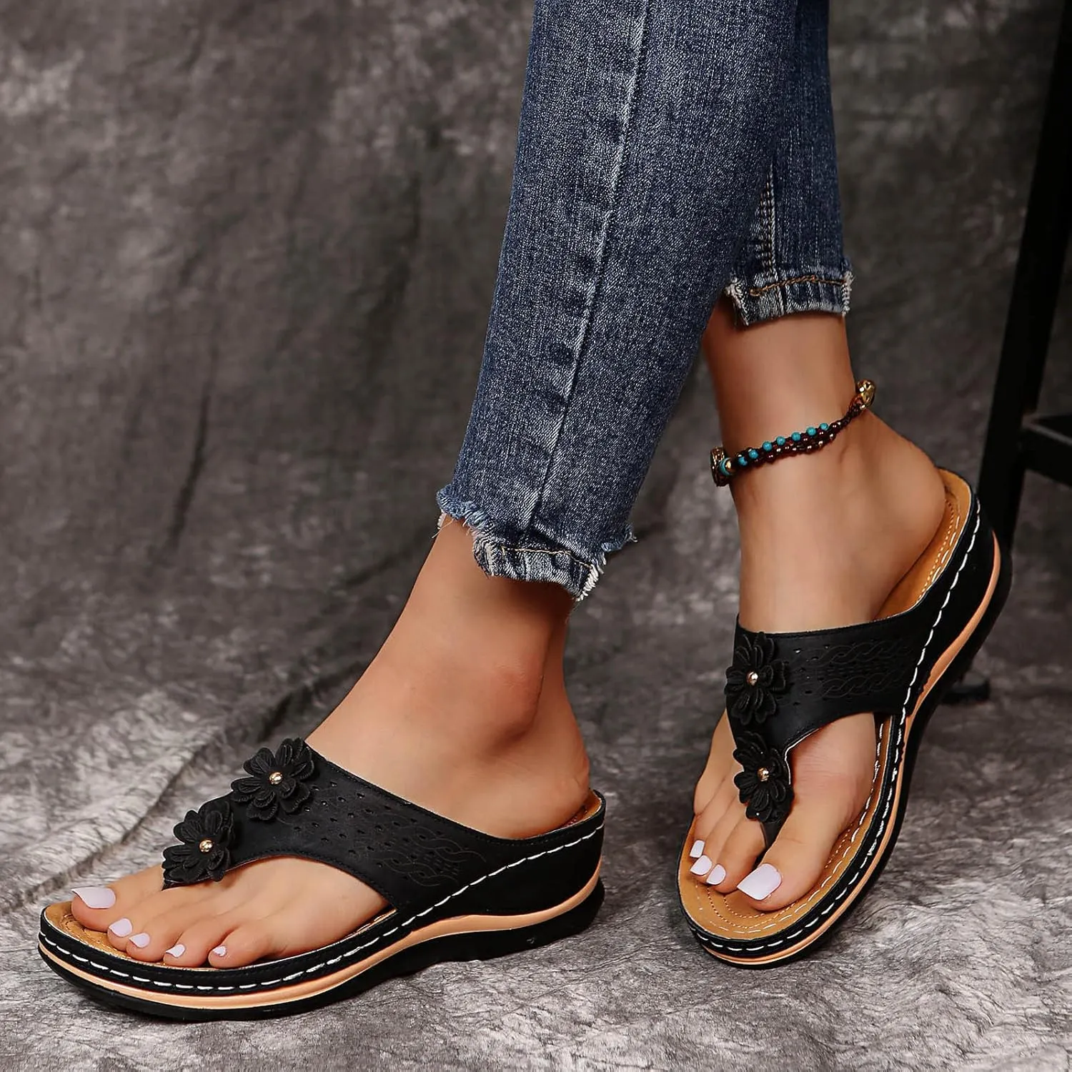 Avylays Orthopedic Sandals,Breathable Mesh Hollow Sports Sandals,Orthopedic Flip-Flops Summer Comfortable Sandals