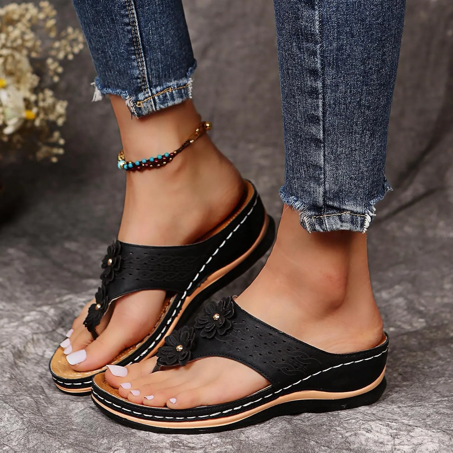 Avylays Orthopedic Sandals,Breathable Mesh Hollow Sports Sandals,Orthopedic Flip-Flops Summer Comfortable Sandals