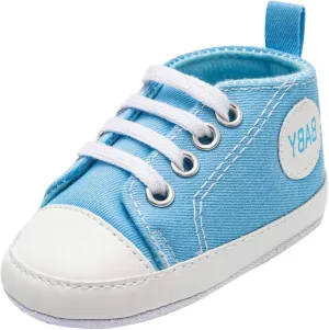 Baby Boys Girls Lace-Up Flat Sneaker Toddler Soft Breathable Cozy Non Slip Sport Shoes First Walking Fashion Shoes