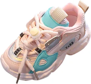 Baby Toddler Shoelace Sneaker Mesh Breathable Infant Newborn First Walking Sport Shoes Sole Non Slip Light Shoes