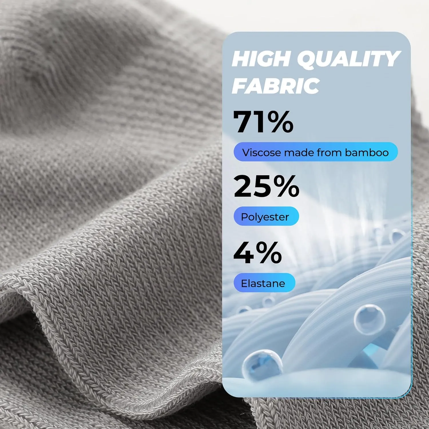 BAMBOO COOL Men's Ankle Socks Athletic Low Cut Heel Tab Cushioned Moisture Wicking, Running Arch Support Breathable, 8 Pack