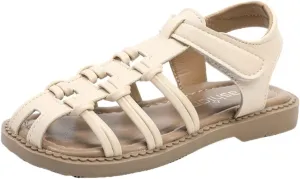 Boys Girls Sandals Open Toe Breathable Non-Slip Flat Summer Beach Lightweight Slip On Sandals For Toddler