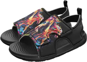 Boys Horse Summer Kids Open Toe Sport Outdoor Athletic Sandals Quick Dry Water Pool Shoes Adjustable