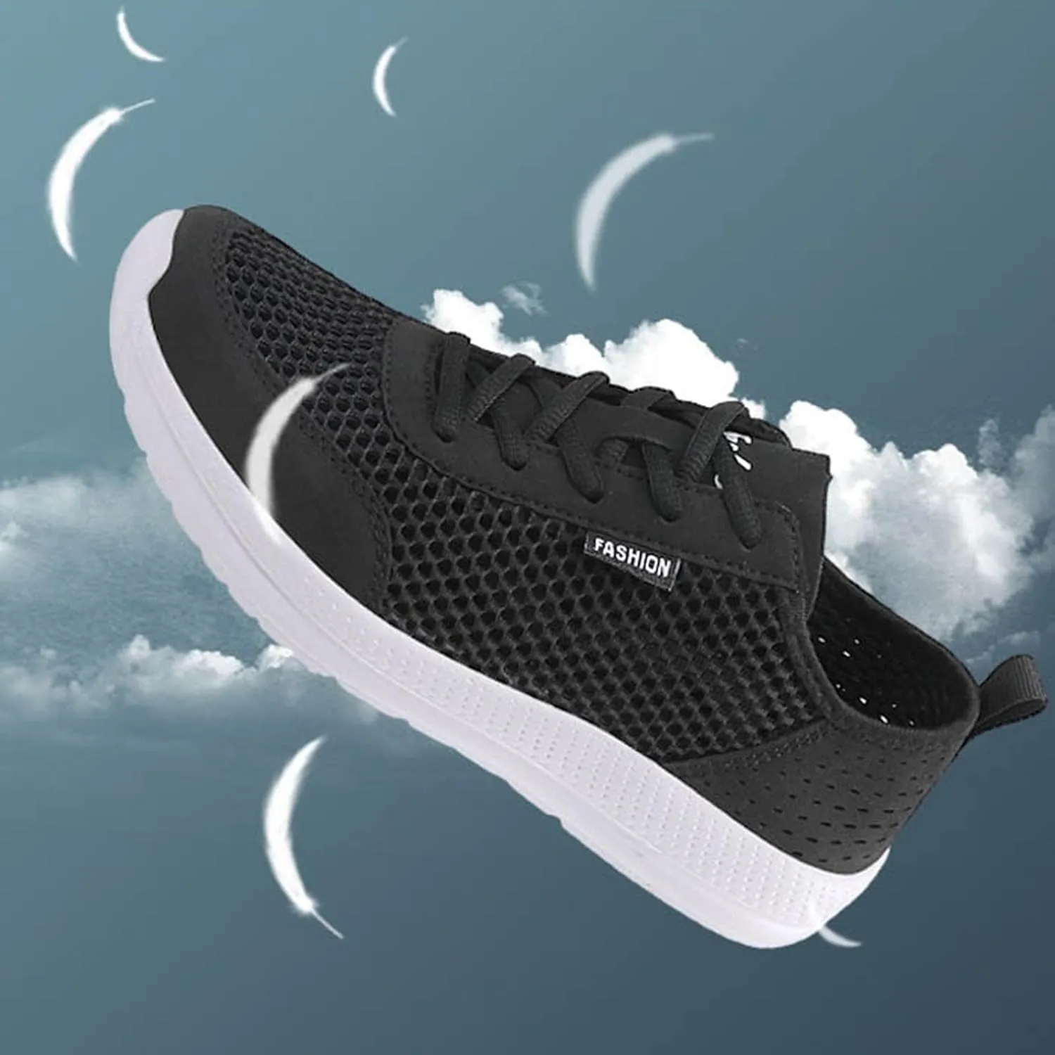 Breathable Mesh Men's Lace-Up Shoes Lightweight Comfortable Sneakers for Athletic Training, Jogging & Casual Outdoor Activities Summer Spring Fashionalbe Footwear for Men