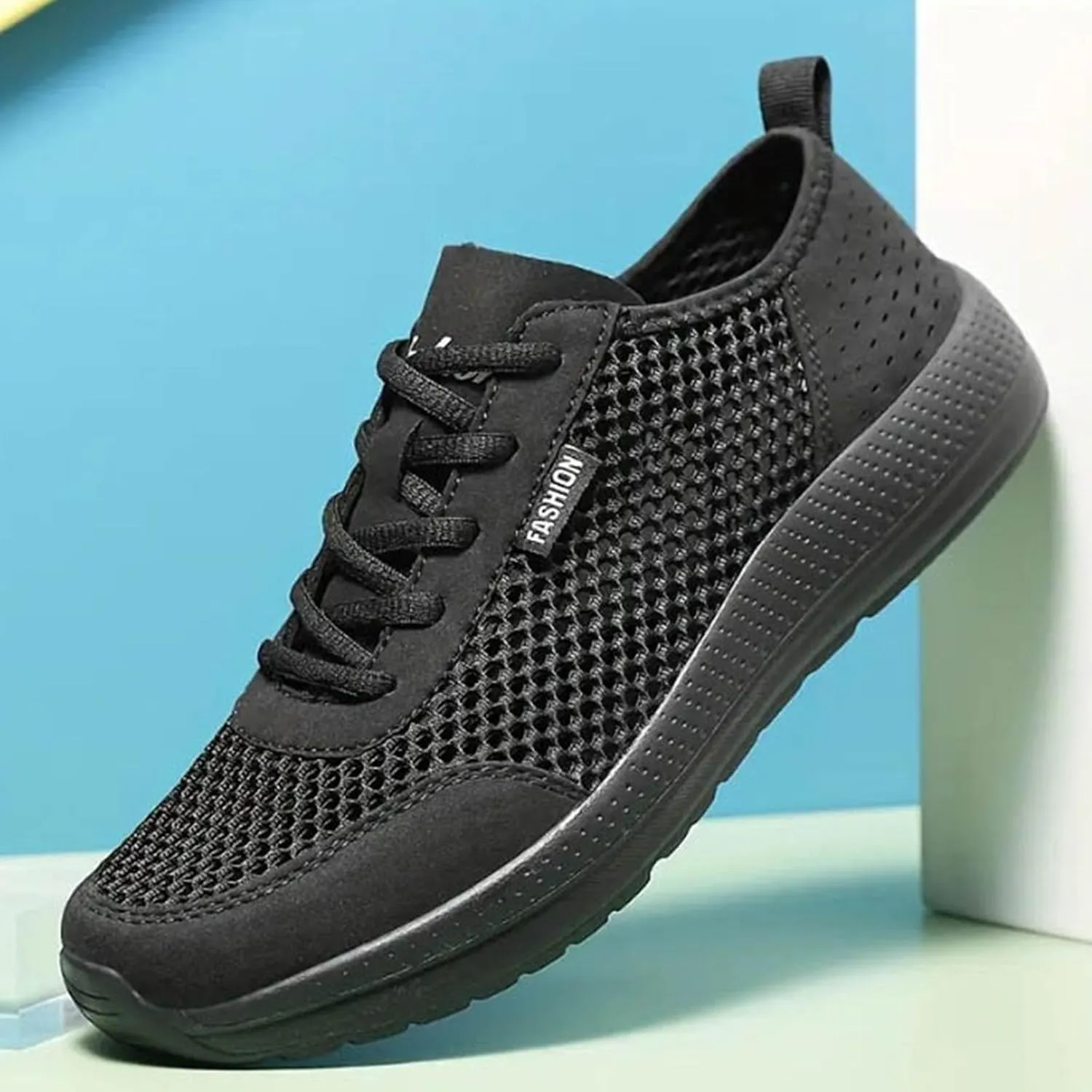 Breathable Mesh Men's Lace-Up Shoes Lightweight Comfortable Sneakers for Athletic Training, Jogging & Casual Outdoor Activities Summer Spring Fashionalbe Footwear for Men