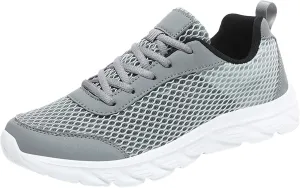 Breathable Mesh Men's Lace-Up Sneakers Lightweight Comfortable Running Shoes with Cushioned Midsole for Gym, Jogging & Casual Wear Fashionable New Pattern Couple Sneaker