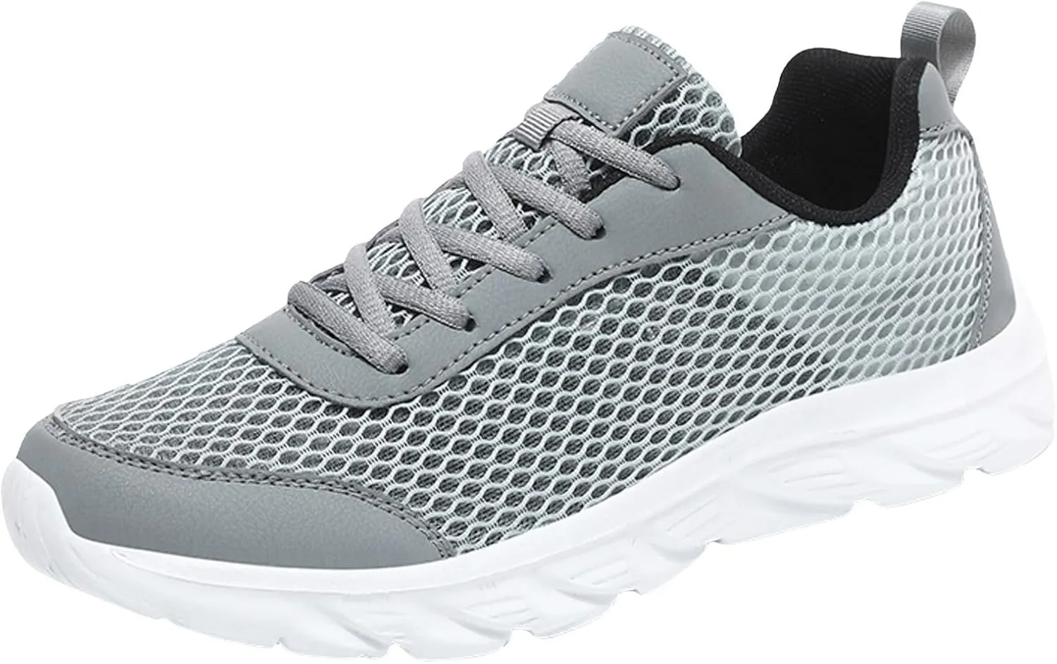 Breathable Mesh Men's Lace-Up Sneakers Lightweight Comfortable Running Shoes with Cushioned Midsole for Gym, Jogging & Casual Wear Fashionable New Pattern Couple Sneaker