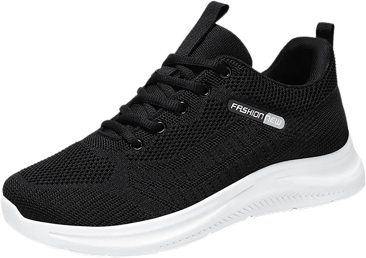 Breathable Mesh Men's Non Slip Lace-Up Sneakers with Cushioned Arch Support - Lightweight Comfort for Work, Travel & Daily Wear Running Walking Shoes for Men