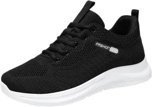 Breathable Mesh Men's Non Slip Lace-Up Sneakers with Cushioned Arch Support - Lightweight Comfort for Work, Travel & Daily Wear Running Walking Shoes for Men