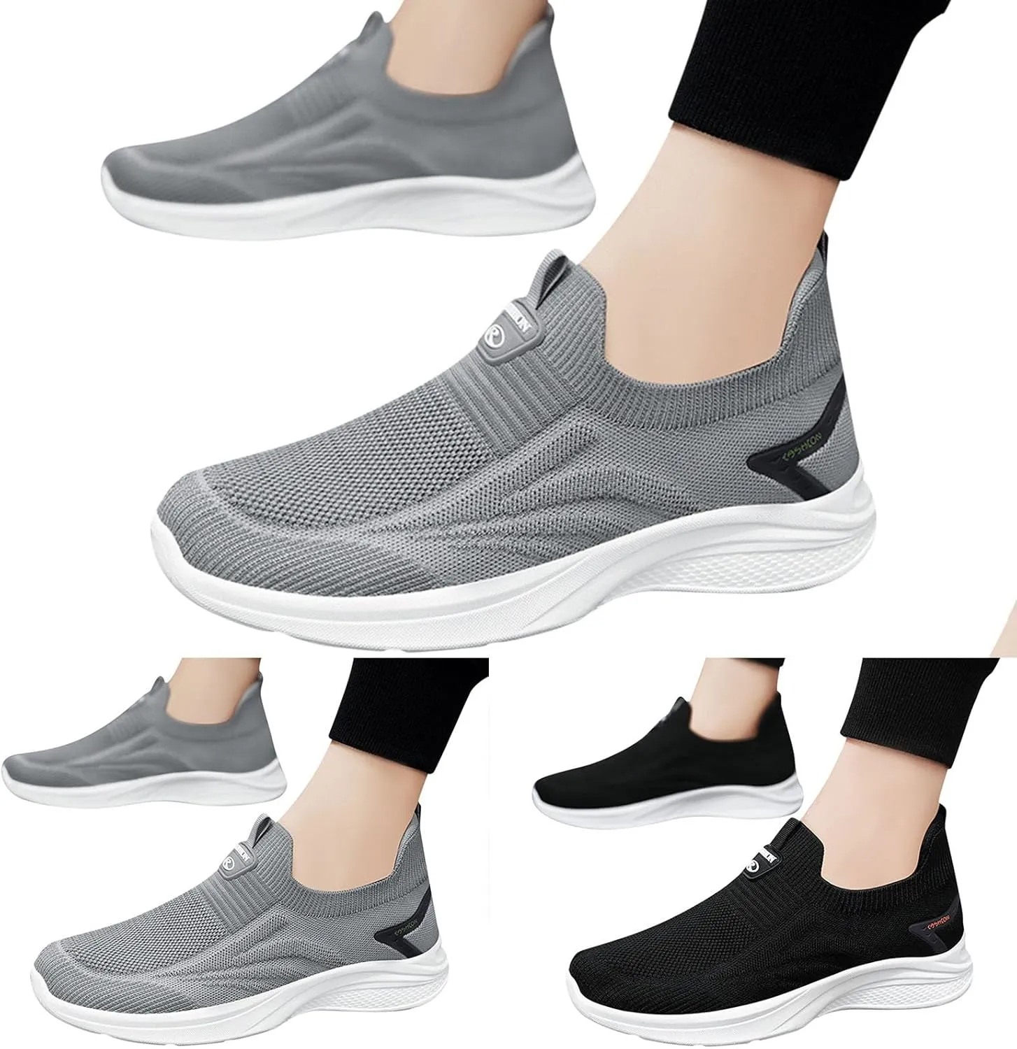 Breathable Mesh Men's Slip on Shoes Lightweight Comfortable Sole Sneakers for Athletic Training, Jogging & Casual Outdoor Activities Summer Spring Daily Work Fashionalbe Footwear Men