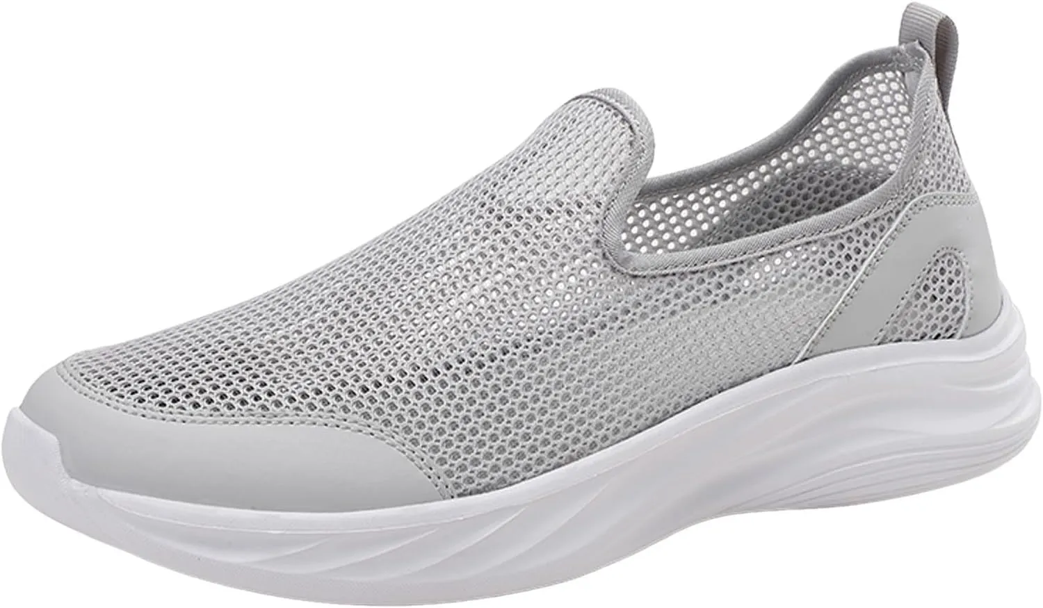 Breathable Mesh Men's Slip on Walking Shoes Lightweight Comfortable Sneakers with Durable Outsole for Gym, Walking & Casual Use Fahionable Water Friendly Summer Quick Drying Shoes