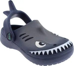 Capelli New York Toddler Boys Cool Shark Clog with Backstrap, Navy Cool Shark TB, 6 Toddler