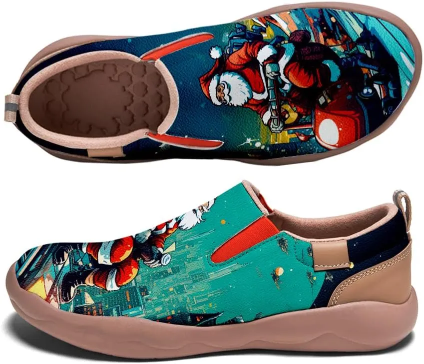 Casual Sneakers for Men Lightweight Walking Slip Ons Loafers Comfortable Art Painted Travel Shoes