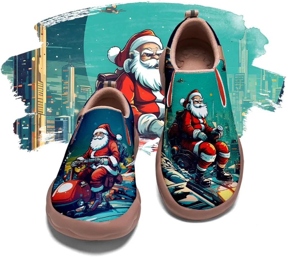 Casual Sneakers for Men Lightweight Walking Slip Ons Loafers Comfortable Art Painted Travel Shoes