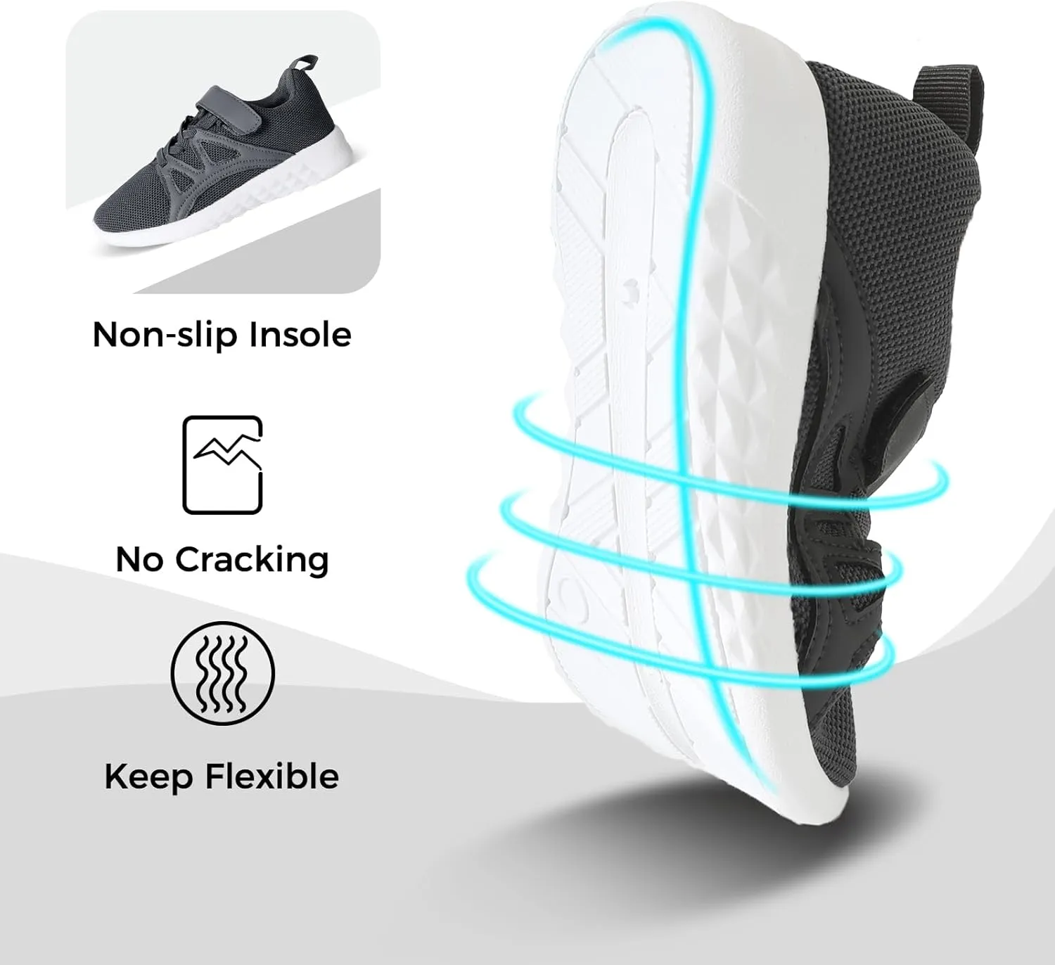CHINMOON Boys Girls Lightweight Running Shoes Kids Tennis Walking Shoes Breathable Sports Sneakers (Little Kid/Big Kid)