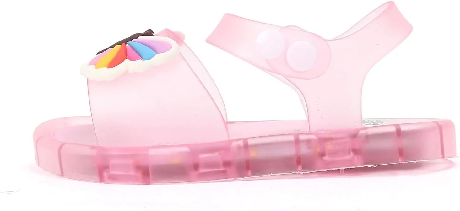 Classic Open Toe Flat Sandals Children's Luminous Slippers Jelly LED Light Sandals Small And Medium Children's Summer Princess