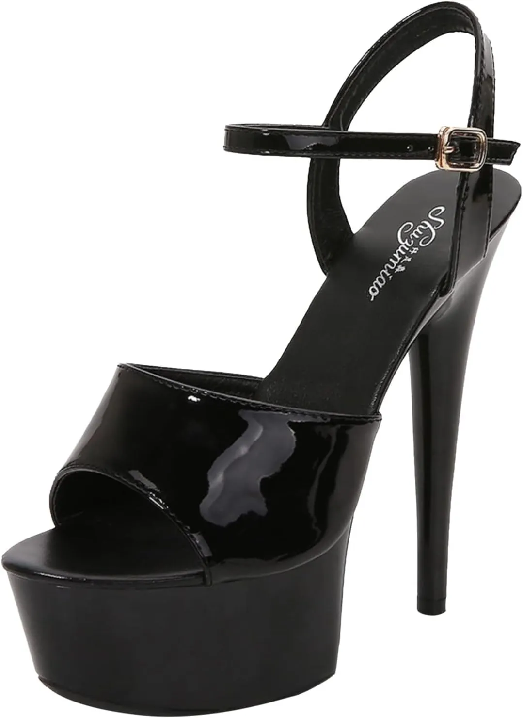 Comfortable Summer Sandals Women Low Block Heel Dressy Open Toe Elastic Ankle Strap Casual Wedge