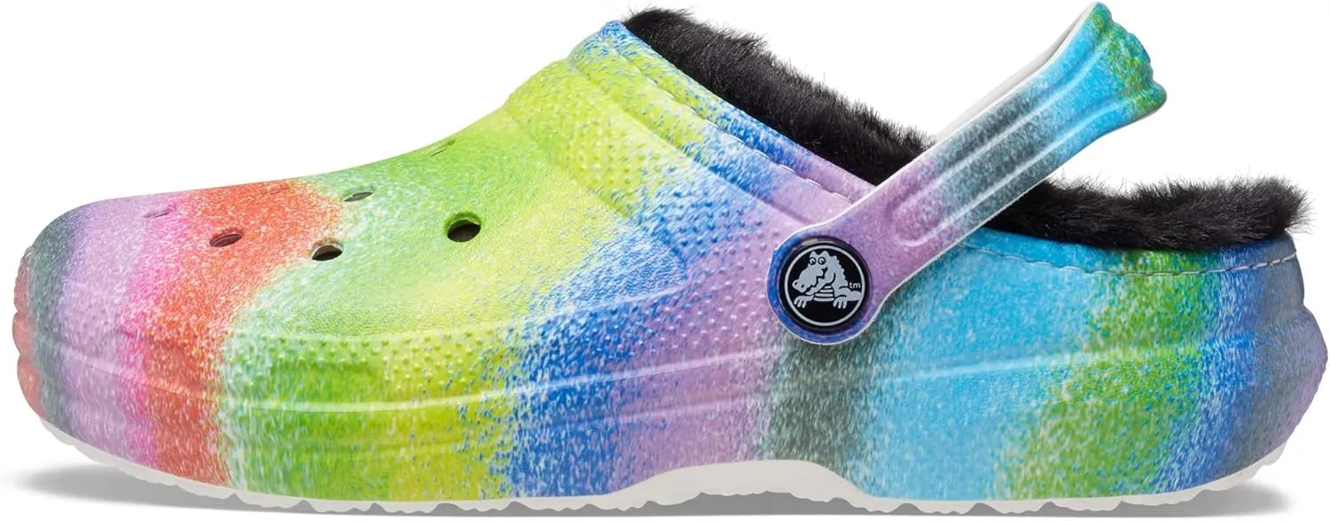 Crocs Unisex-Child Kids' Classic Marbled Tie Dye Lined Clog