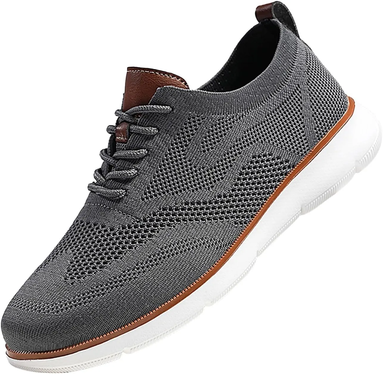 Deals of The Day Clearance Men's Casual Dress Shoes Comfort Walking Shoes Mesh Knit Dress Shoes for Men Womens Slip On Sneakers Mesh Oxford Shoes Orthopedic Woven Orthopedic