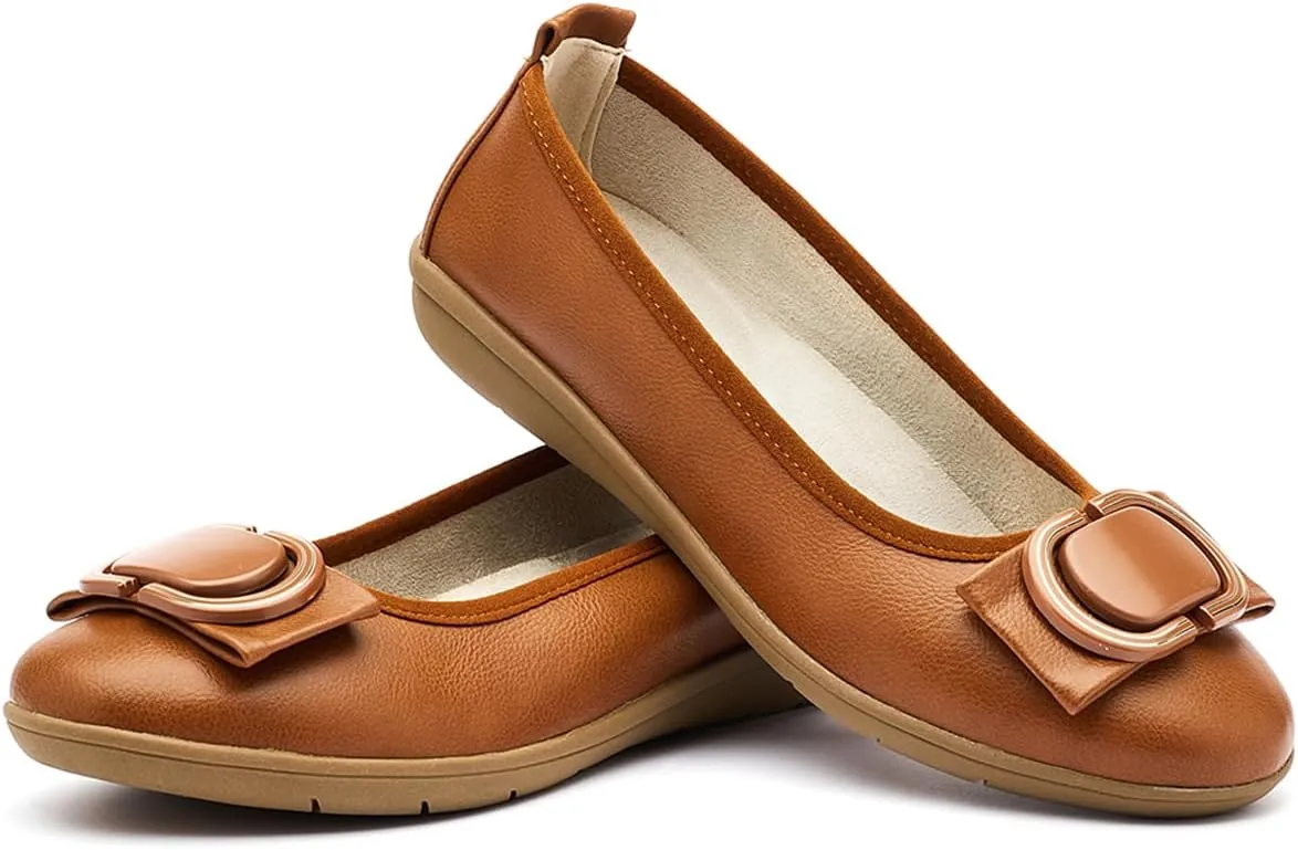 DeYashopin Women's Flats Shoes Non-Slip Ballet Shoes for Dressy Occasions,Walking and Driving Lightweight & Flexible for Comfort