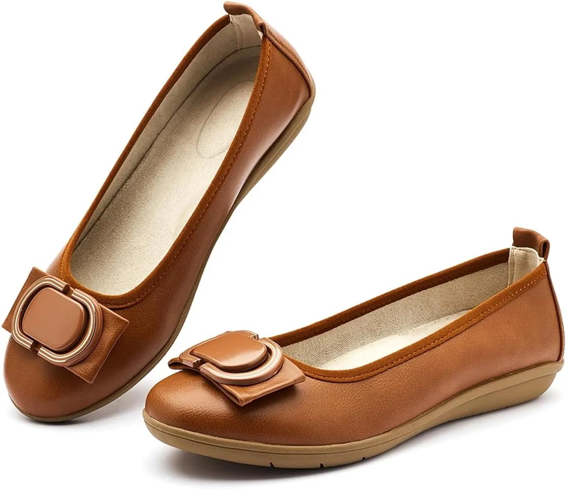 DeYashopin Women's Flats Shoes Non-Slip Ballet Shoes for Dressy Occasions,Walking and Driving Lightweight & Flexible for Comfort