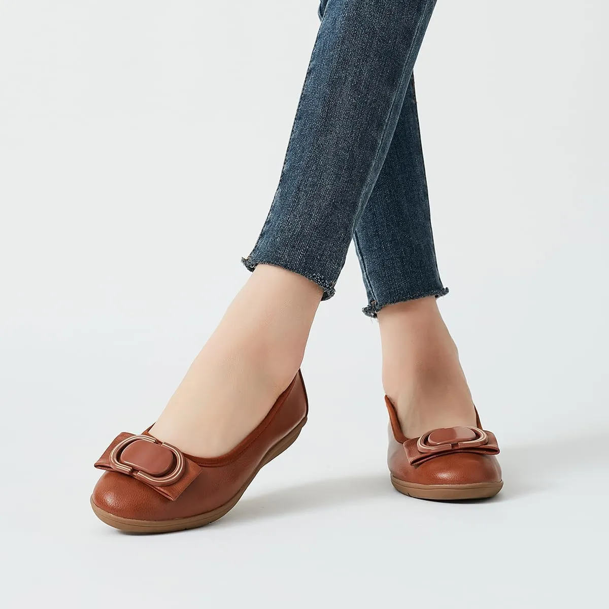 DeYashopin Women's Flats Shoes Non-Slip Ballet Shoes for Dressy Occasions,Walking and Driving Lightweight & Flexible for Comfort