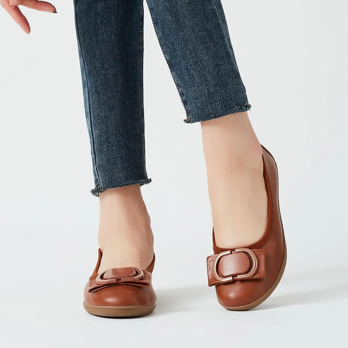 DeYashopin Women's Flats Shoes Non-Slip Ballet Shoes for Dressy Occasions,Walking and Driving Lightweight & Flexible for Comfort