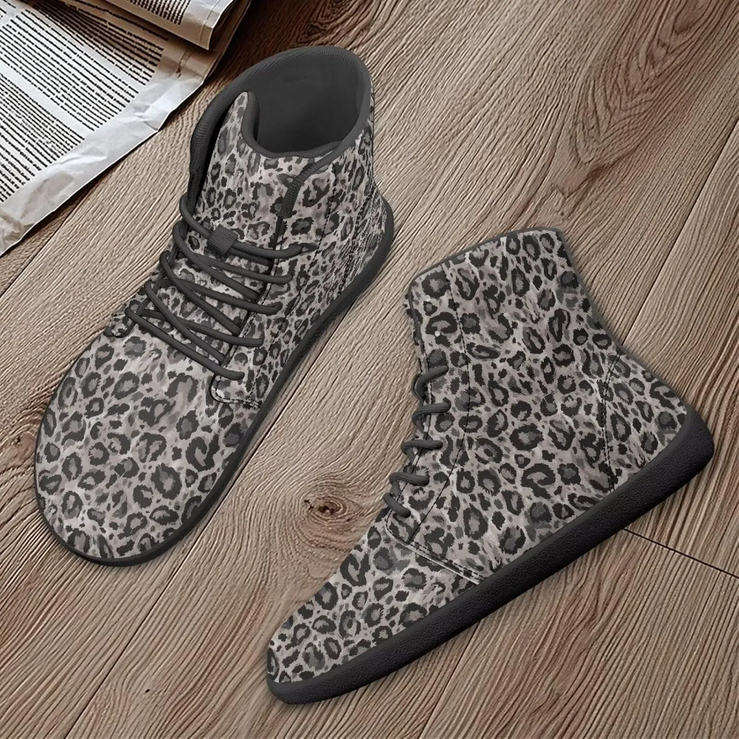 Doojoayie Cool Hightop Shoes for Men Wide Width Fashion Parkour Shoes for Teenager