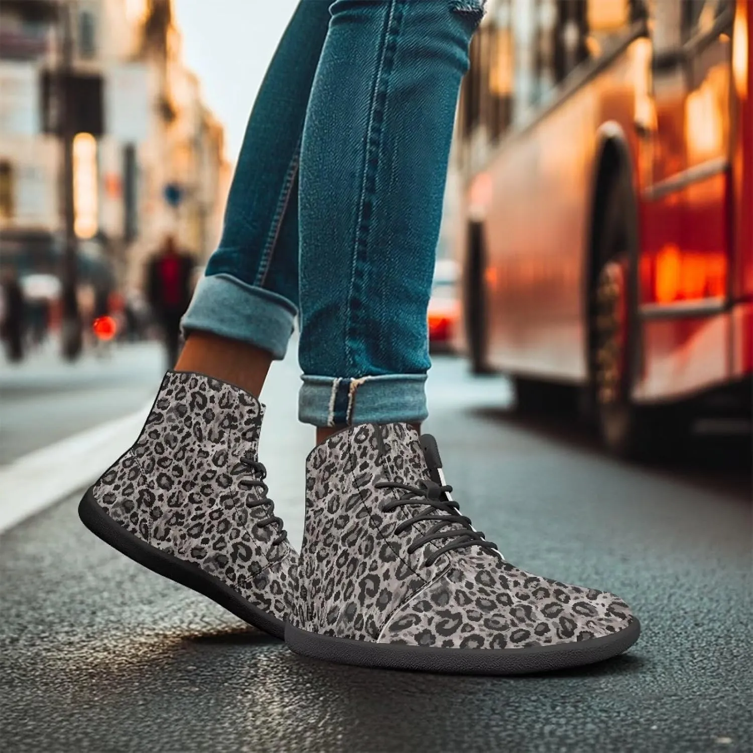 Doojoayie Cool Hightop Shoes for Men Wide Width Fashion Parkour Shoes for Teenager