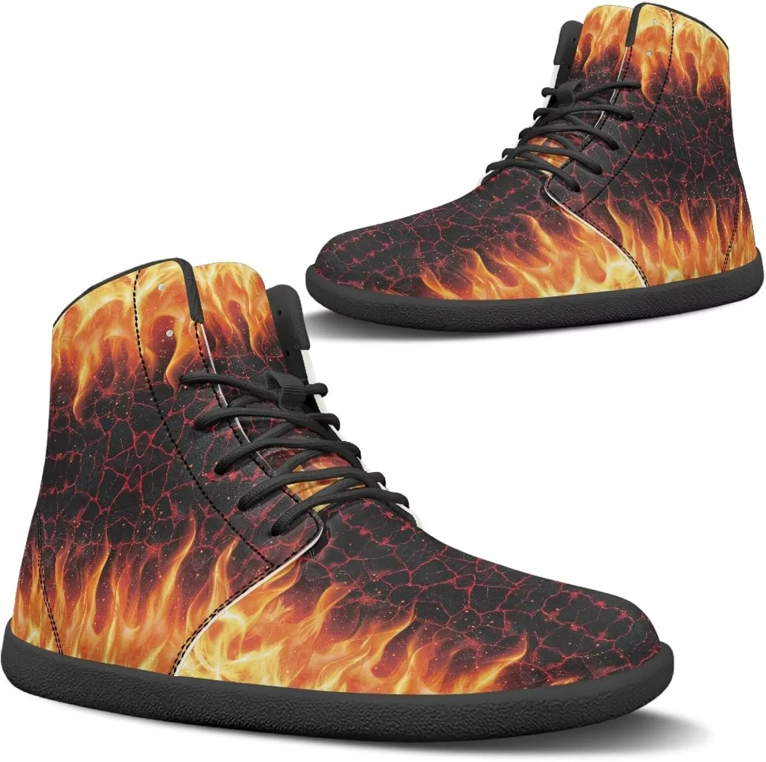 Doojoayie Cool Hightop Shoes for Men Wide Width Fashion Parkour Shoes for Teenager