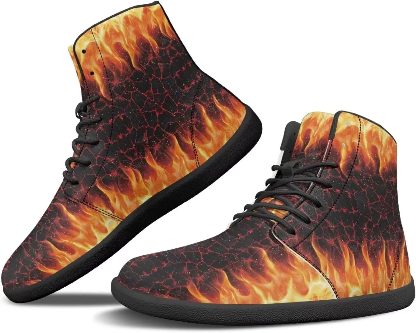 Doojoayie Cool Hightop Shoes for Men Wide Width Fashion Parkour Shoes for Teenager