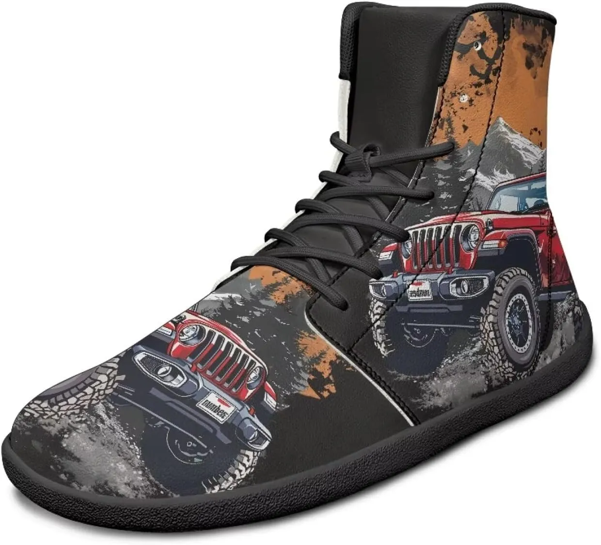 Doojoayie Cool Hightop Shoes for Men Wide Width Fashion Parkour Shoes for Teenager