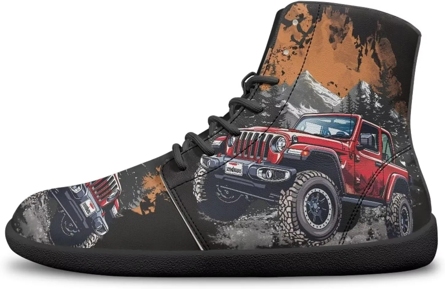 Doojoayie Cool Hightop Shoes for Men Wide Width Fashion Parkour Shoes for Teenager