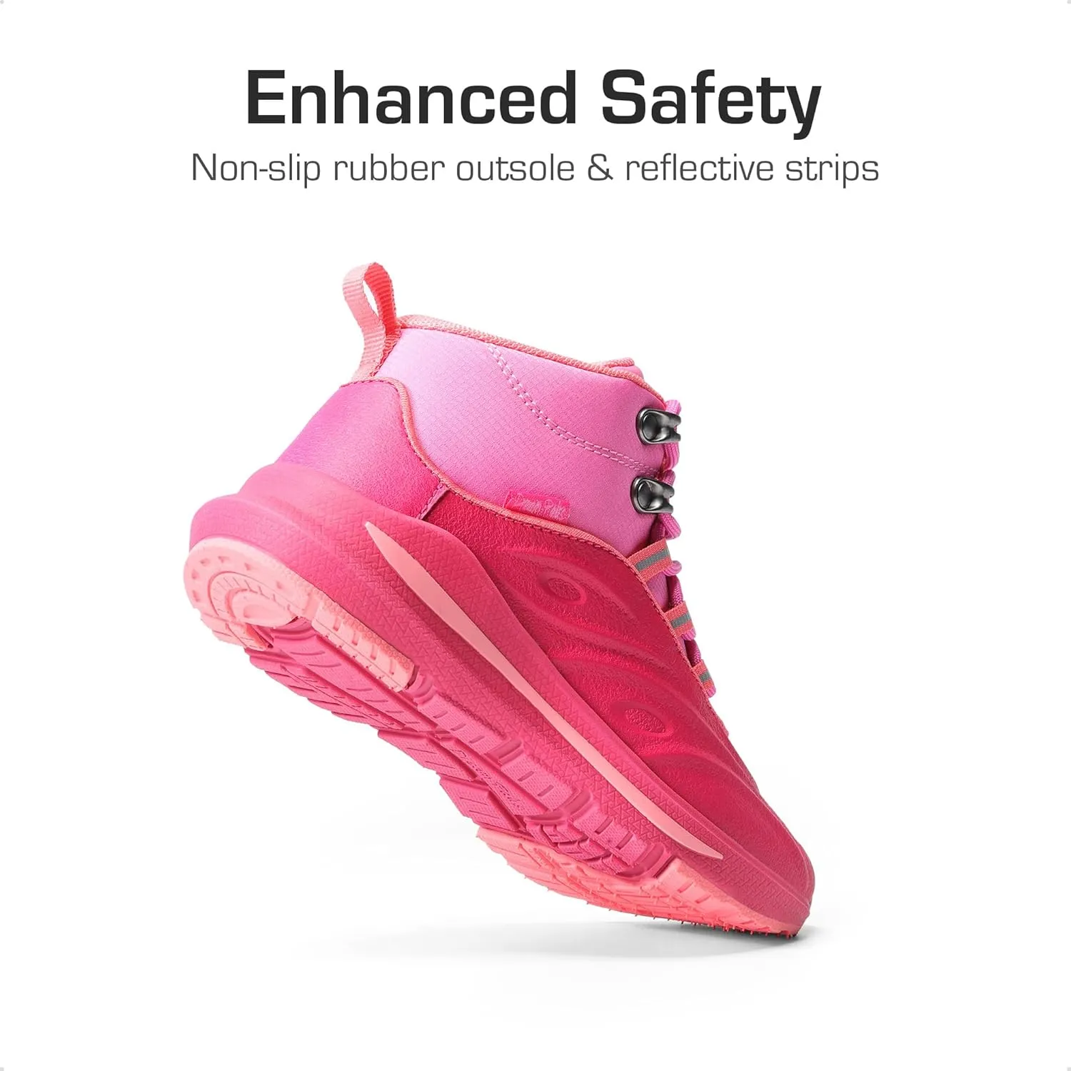 DREAM PAIRS Boys Girls Boots Kids High Top Sneakers Shoes Outdoor Hiking DuraPlay Lace Up Shoes for Little/Big Kid