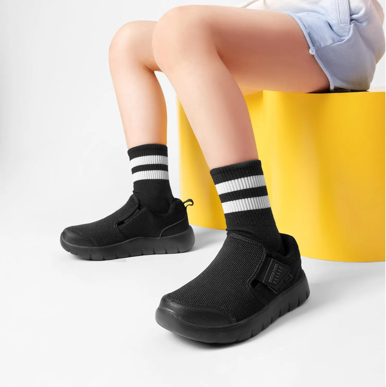 DREAM PAIRS Boys Girls Shoes Kids Slip on Tennis EZ-Ons MightyMovers Running Athletic Barefoot Zero Drop Sports Sneakers