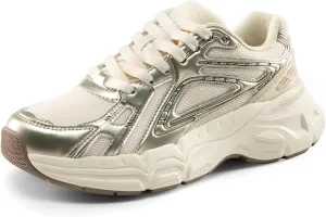 DREAM PAIRS Women's Platform Chunky Liv Fashion Sneakers Walking Lace-Up Comfortable Y2K-Style Sneakers Workout Sport Work Casual Tennis Shoes