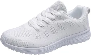 Dress Sneakers Men Running Shoes for Women Running Shoes Womens Lightweight Slip on Non Slip Low Top Casual Women's Loafers & Slip-Ons White Leather Sneakers for Women