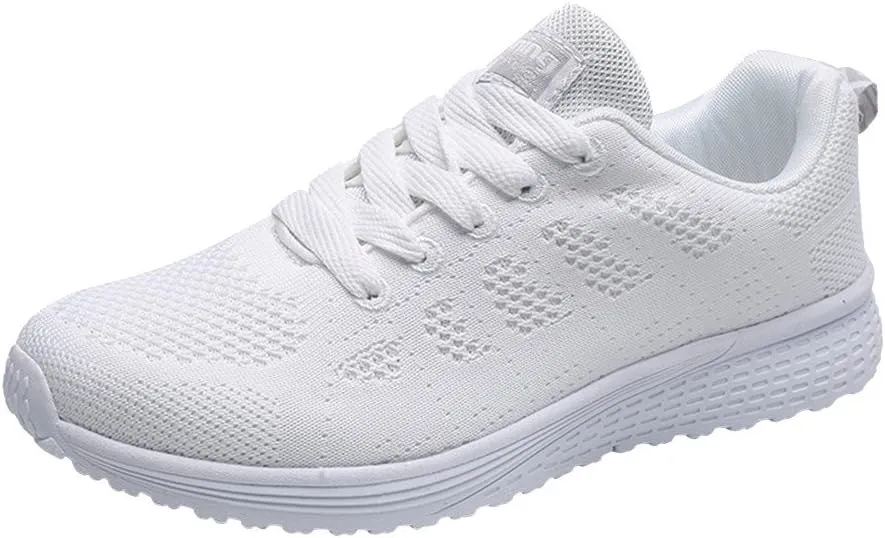 Dress Sneakers Men Running Shoes for Women Running Shoes Womens Lightweight Slip on Non Slip Low Top Casual Women's Loafers & Slip-Ons White Leather Sneakers for Women