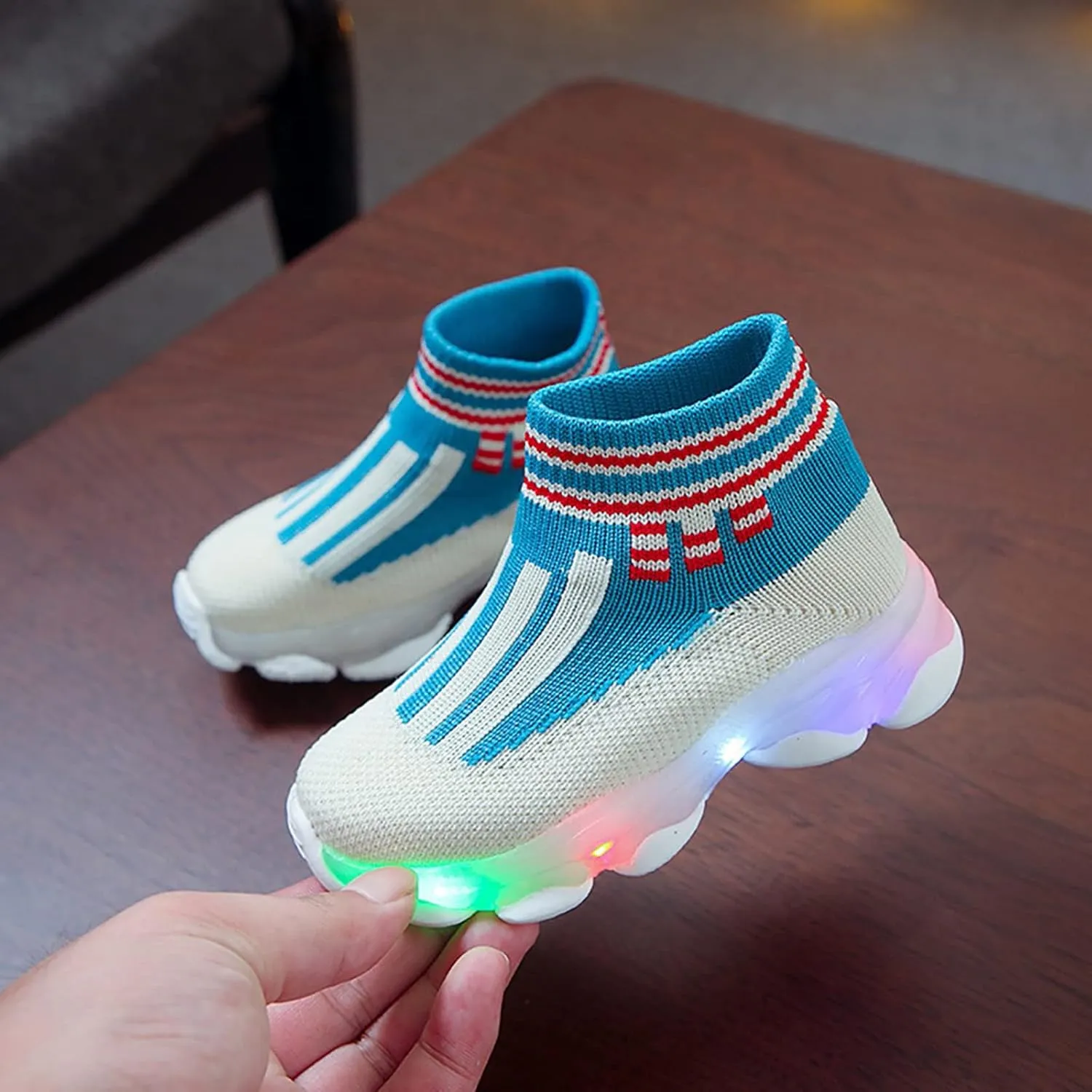 EnJoCho Baby Breathable Shoes Led Light Children Sport Luminous Shoes Girls Kids Baby Shoes Running Shoes