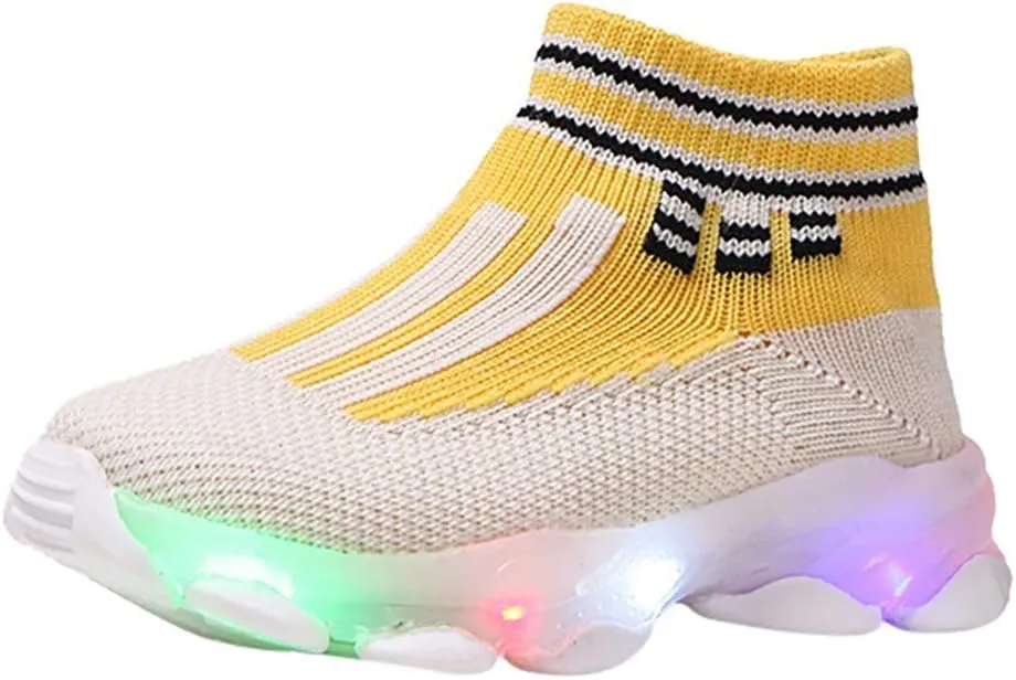 EnJoCho Baby Breathable Shoes Led Light Children Sport Luminous Shoes Girls Kids Baby Shoes Running Shoes