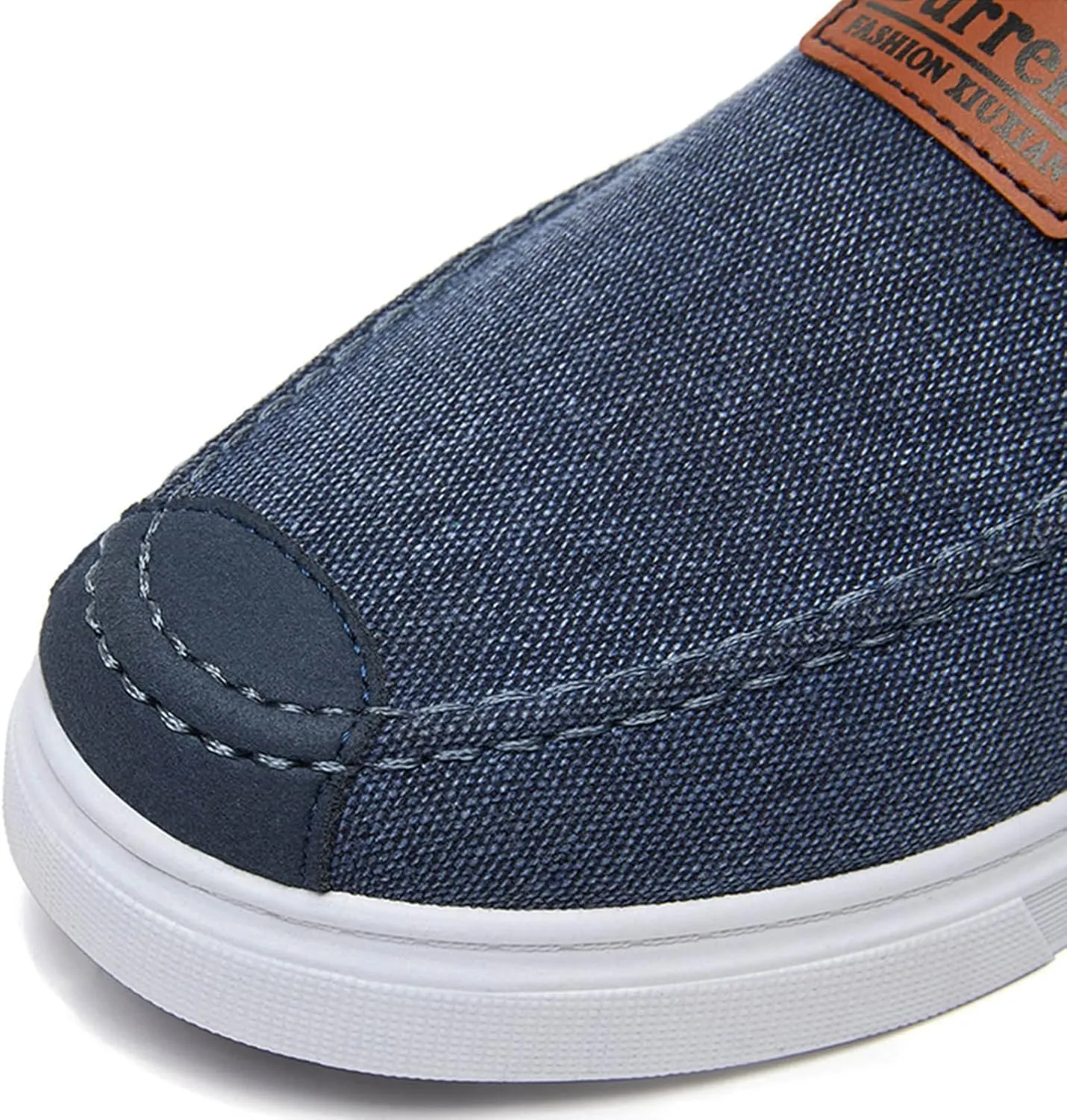 Fashion Men Casual Shoes Flat Bottom Round Toe Canvas Shallow Mouth Wear Solid Color Comfortable Casual Work Shoes Men