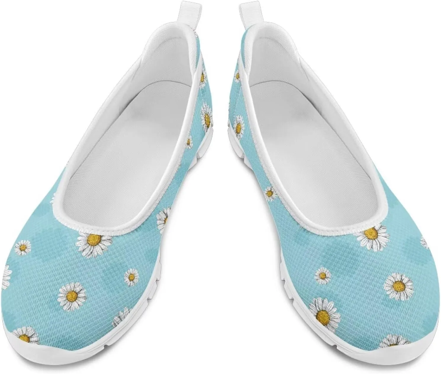 Fashion Sneakers for Women Printing Shoes Lightweight Walking Flying Mesh Casual Slip Ons Comfortable Art Painted Soft Cherry Blossoms ShoesUS Size 6-11