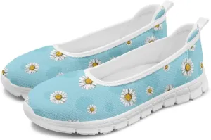 Fashion Sneakers for Women Printing Shoes Lightweight Walking Flying Mesh Casual Slip Ons Comfortable Art Painted Soft Cherry Blossoms ShoesUS Size 6-11